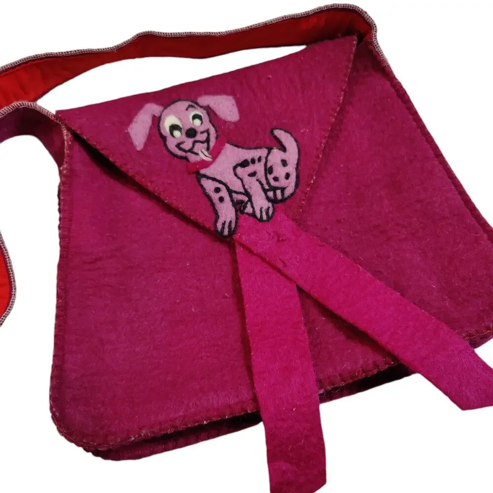 Handmade purple felted
